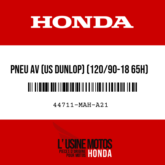 image de 44711-MAH-A21 PNEU AV (US DUNLOP) (120/90-18 65H)