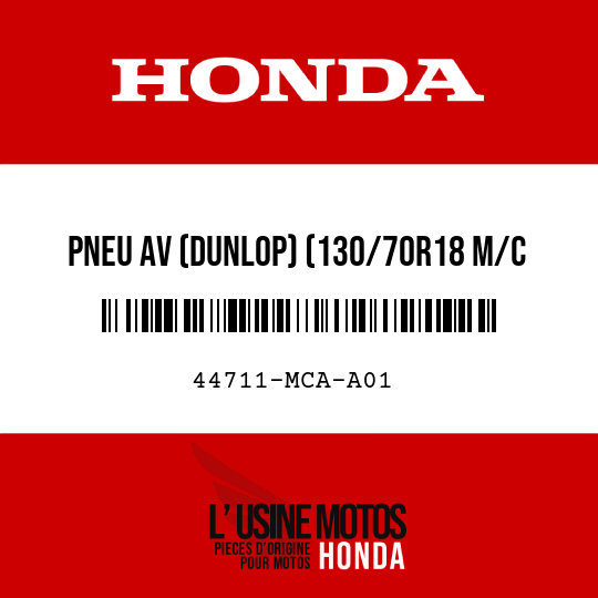 image de 44711-MCA-A01 PNEU AV (DUNLOP) (130/70R18 M/C 63H)