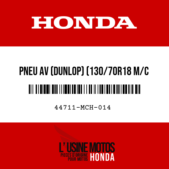 image de 44711-MCH-014 PNEU AV (DUNLOP) (130/70R18 M/C 63H)