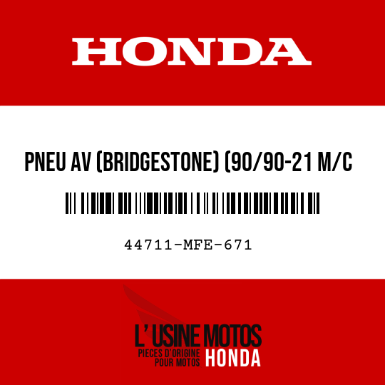 image de 44711-MFE-671 PNEU AV (BRIDGESTONE) (90/90-21 M/C 54S)