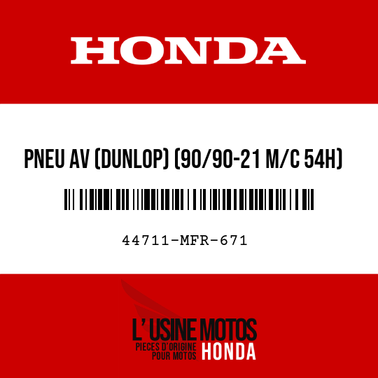 image de 44711-MFR-671 PNEU AV (DUNLOP) (90/90-21 M/C 54H)