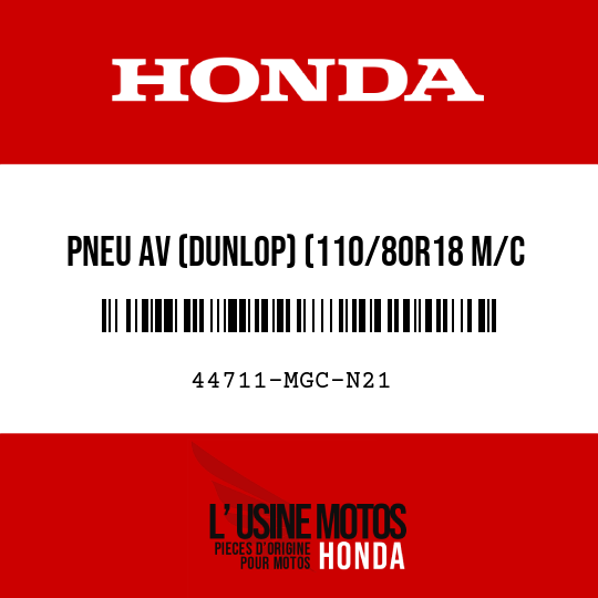image de 44711-MGC-N21 PNEU AV (DUNLOP) (110/80R18 M/C 58V)