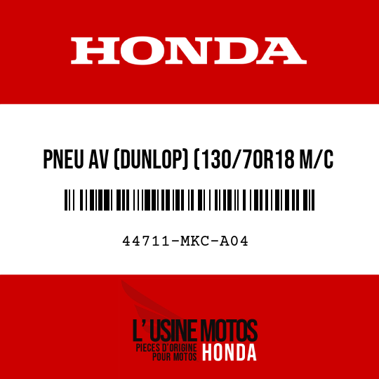 image de 44711-MKC-A04 PNEU AV (DUNLOP) (130/70R18 M/C 63H)