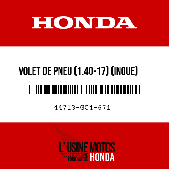 image de 44713-GC4-671 VOLET DE PNEU (1.40-17) (INOUE)