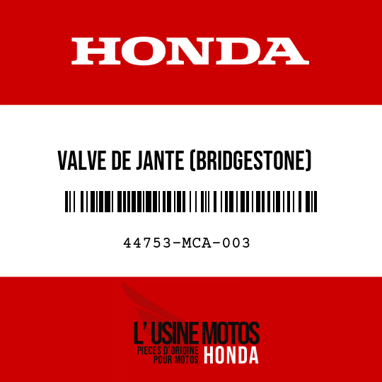 image de 44753-MCA-003 VALVE DE JANTE (BRIDGESTONE)