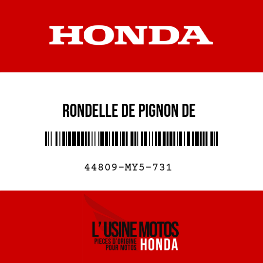 image de 44809-MY5-731 RONDELLE DE PIGNON DE COMPTEURVITESSE