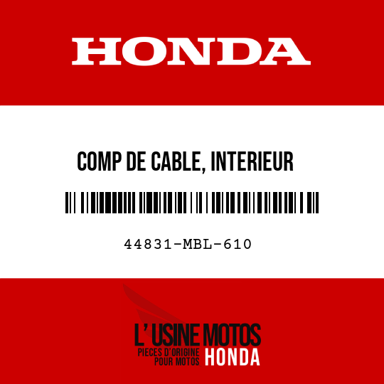 image de 44831-MBL-610 COMP DE CABLE, INTERIEUR