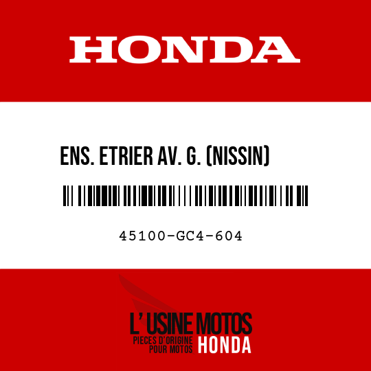 image de 45100-GC4-604 ENS. ETRIER AV. G. (NISSIN)