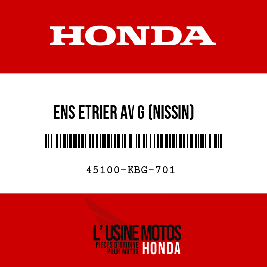 image de 45100-KBG-701 ENS ETRIER AV G (NISSIN)