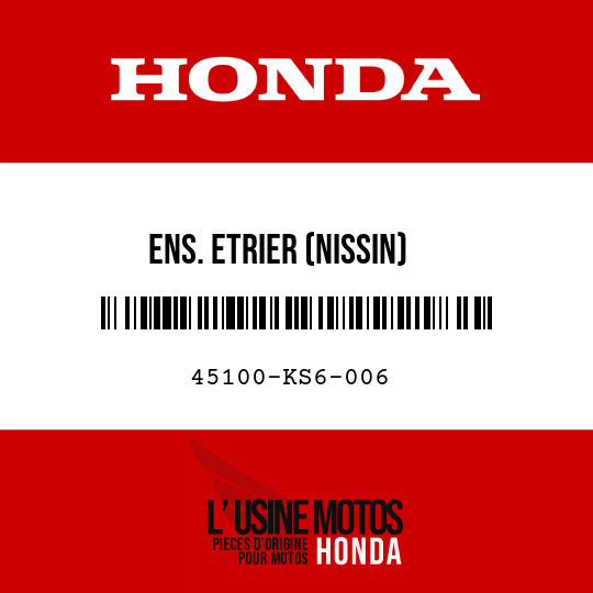 image de 45100-KS6-006 ENS. ETRIER (NISSIN)