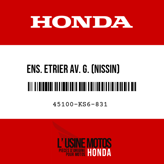 image de 45100-KS6-831 ENS. ETRIER AV. G. (NISSIN)