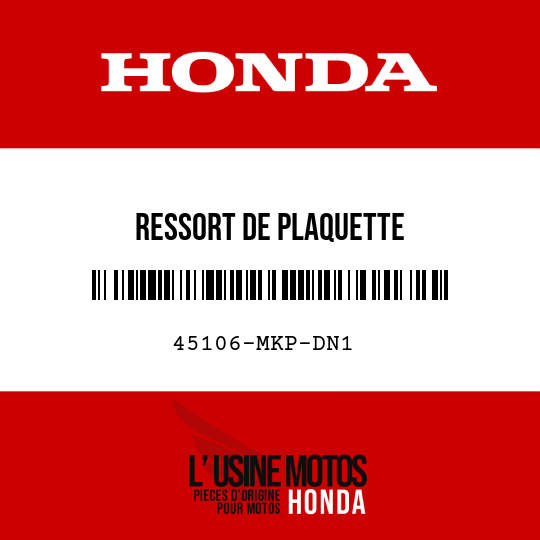 image de 45106-MKP-DN1 RESSORT DE PLAQUETTE