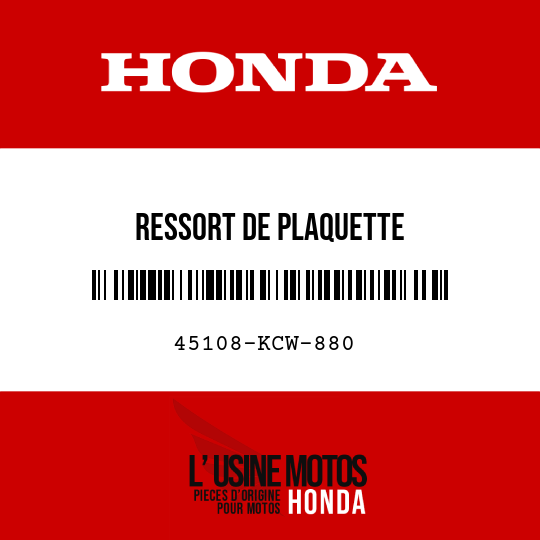 image de 45108-KCW-880 RESSORT DE PLAQUETTE