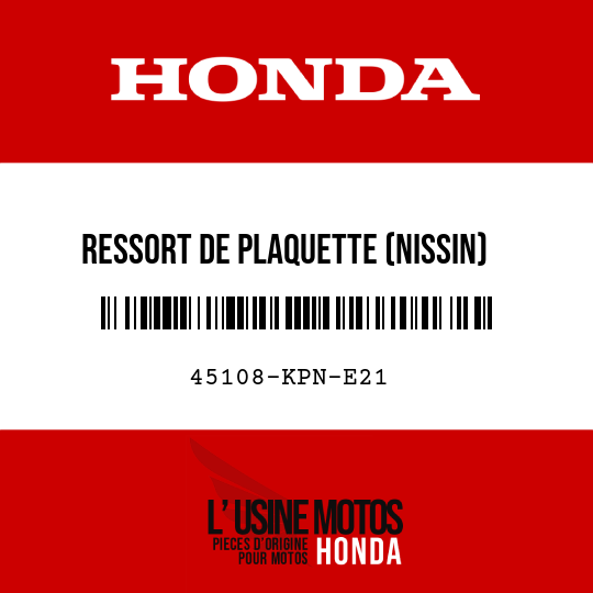 image de 45108-KPN-E21 RESSORT DE PLAQUETTE (NISSIN)