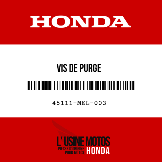image de 45111-MEL-003 VIS DE PURGE
