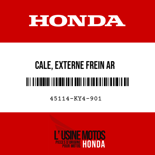 image de 45114-KY4-901 CALE, EXTERNE FREIN AR