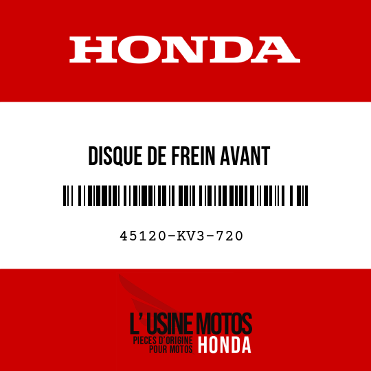 image de 45120-KV3-720 DISQUE DE FREIN AVANT
