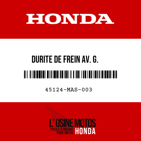 image de 45124-MAS-003 DURITE DE FREIN AV. G.