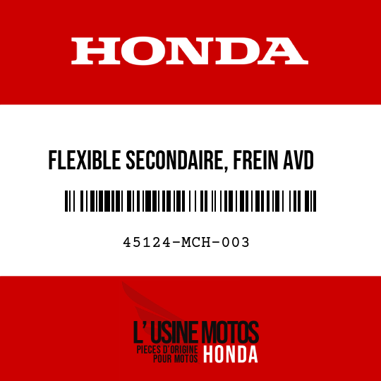 image de 45124-MCH-003 FLEXIBLE SECONDAIRE, FREIN AVD