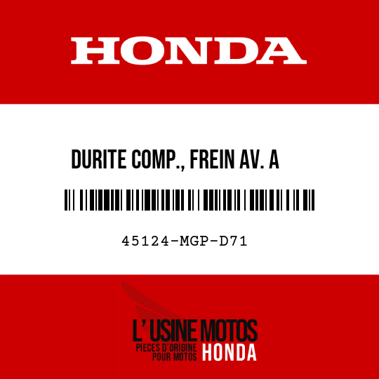 image de 45124-MGP-D71 DURITE COMP., FREIN AV. A