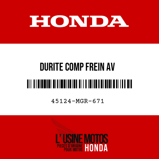 image de 45124-MGR-671 DURITE COMP FREIN AV