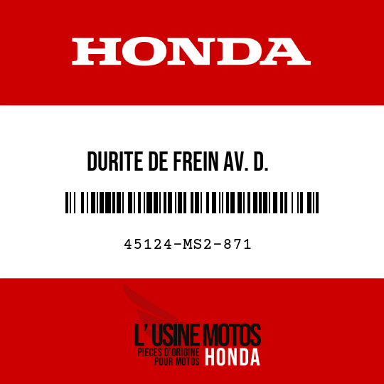 image de 45124-MS2-871 DURITE DE FREIN AV. D.