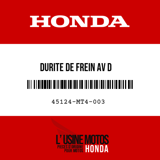 image de 45124-MT4-003 DURITE DE FREIN AV D