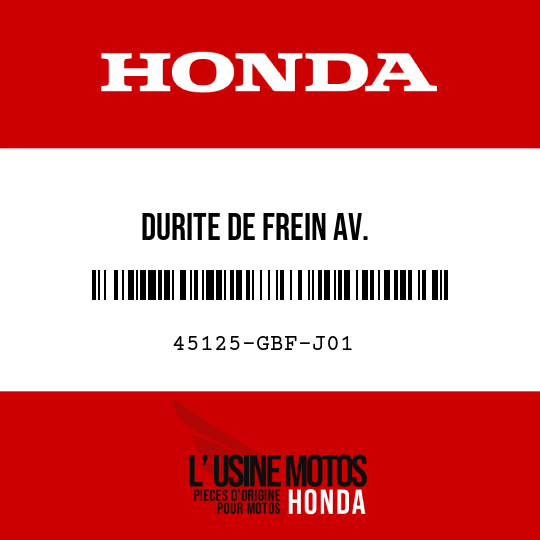 image de 45125-GBF-J01 DURITE DE FREIN AV.