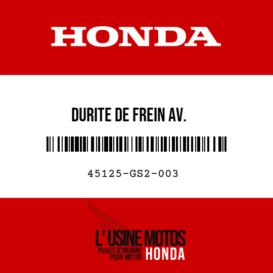 image de 45125-GS2-003 DURITE DE FREIN AV.