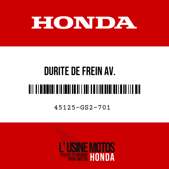 image de 45125-GS2-701 DURITE DE FREIN AV.