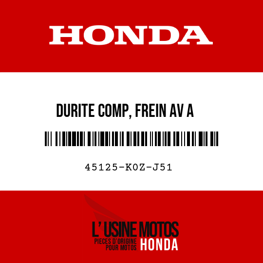 image de 45125-K0Z-J51 DURITE COMP, FREIN AV A
