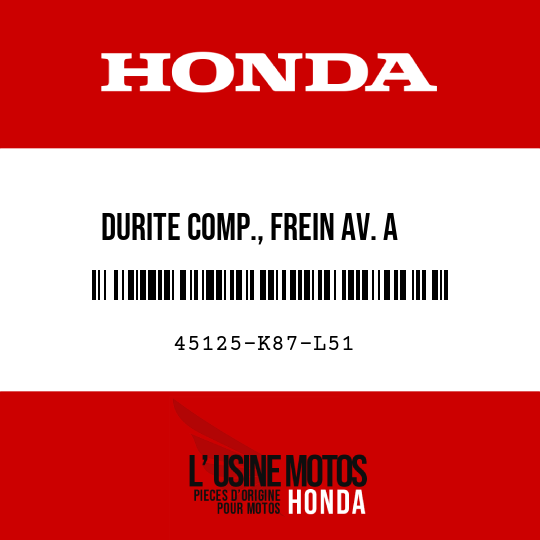 image de 45125-K87-L51 DURITE COMP., FREIN AV. A