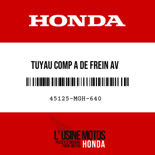 image de 45125-MGH-640 TUYAU COMP A DE FREIN AV