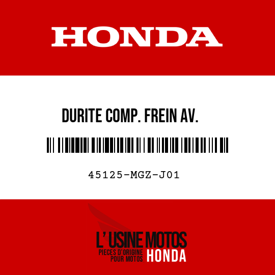 image de 45125-MGZ-J01 DURITE COMP. FREIN AV.