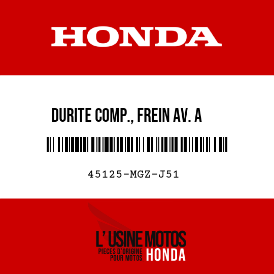 image de 45125-MGZ-J51 DURITE COMP., FREIN AV. A