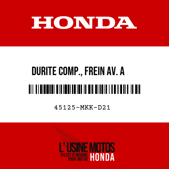 image de 45125-MKK-D21 DURITE COMP., FREIN AV. A