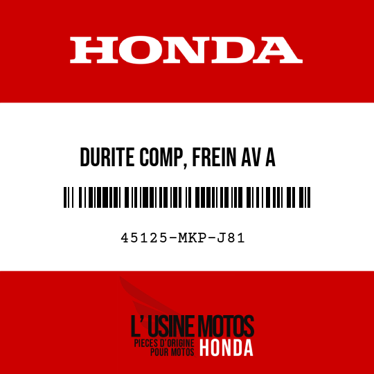 image de 45125-MKP-J81 DURITE COMP, FREIN AV A