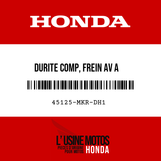 image de 45125-MKR-DH1 DURITE COMP, FREIN AV A