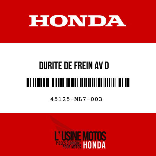 image de 45125-ML7-003 DURITE DE FREIN AV D