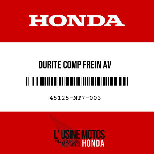 image de 45125-MT7-003 DURITE COMP FREIN AV