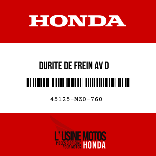 image de 45125-MZ0-760 DURITE DE FREIN AV D