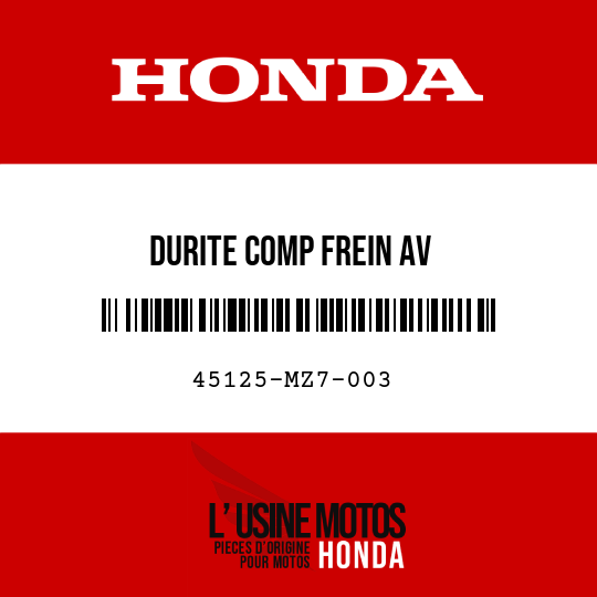 image de 45125-MZ7-003 DURITE COMP FREIN AV