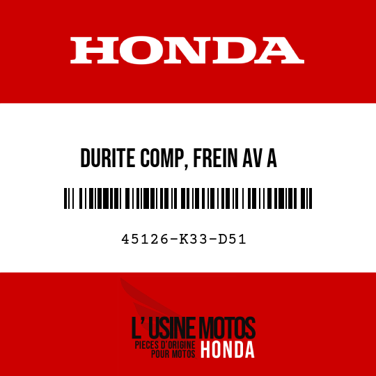 image de 45126-K33-D51 DURITE COMP, FREIN AV A