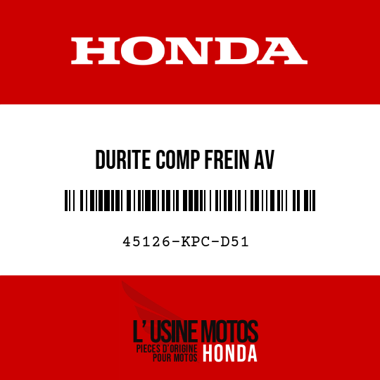 image de 45126-KPC-D51 DURITE COMP FREIN AV