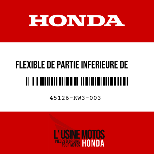 image de 45126-KW3-003 FLEXIBLE DE PARTIE INFERIEURE DE FREIN AV