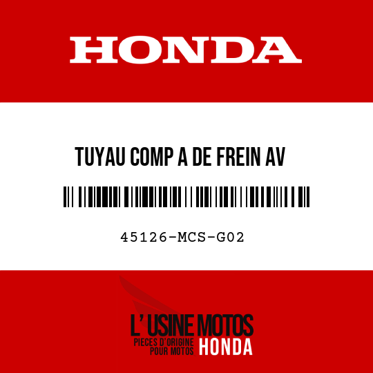 image de 45126-MCS-G02 TUYAU COMP A DE FREIN AV