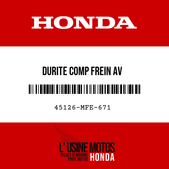 image de 45126-MFE-671 DURITE COMP FREIN AV