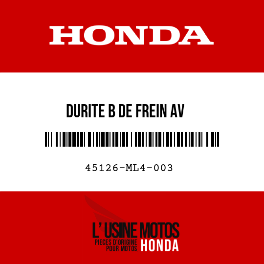 image de 45126-ML4-003 DURITE B DE FREIN AV