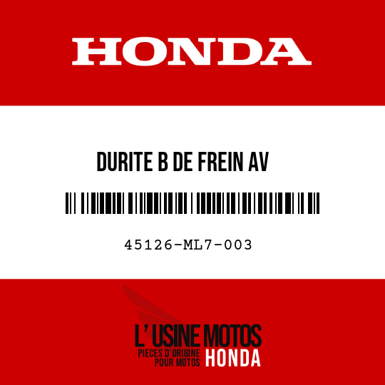 image de 45126-ML7-003 DURITE B DE FREIN AV