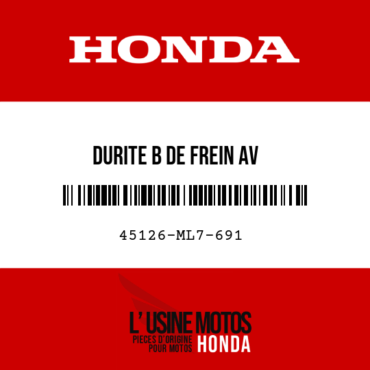 image de 45126-ML7-691 DURITE B DE FREIN AV